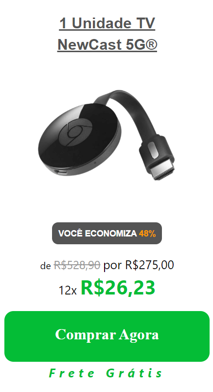 O TV NewCast® é um aparelho Smart TV, ele transforma qualquer TV em SMART e libera diversas funções em minutos.