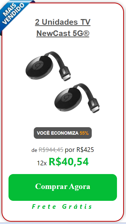 O TV NewCast® é um aparelho Smart TV, ele transforma qualquer TV em SMART e libera diversas funções em minutos.
